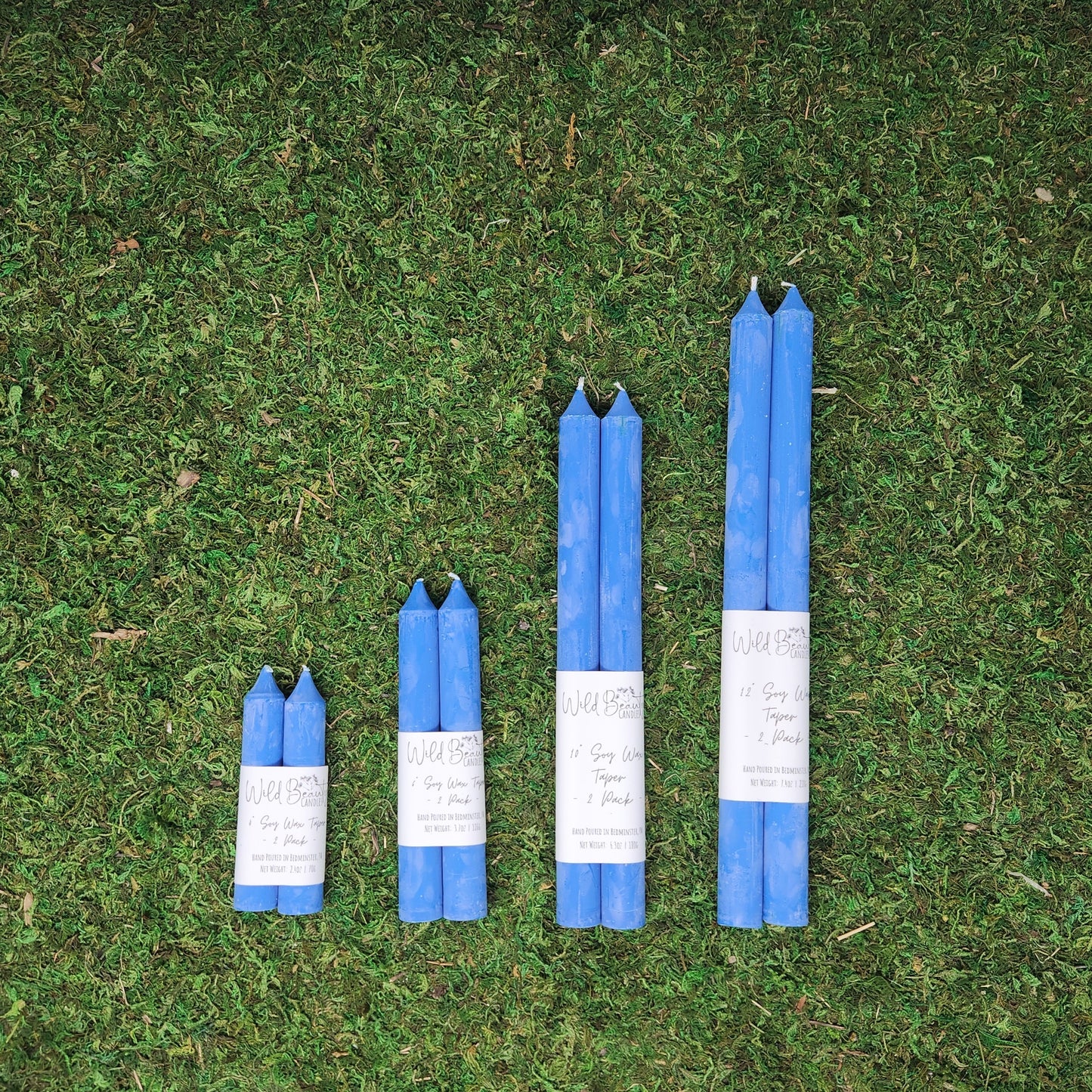 4" Taper Candles - 2pk by Wild Beauty Candles