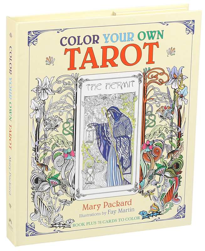 Color Your Own Tarot book by Mary Packard with tarot card illustration on cover
