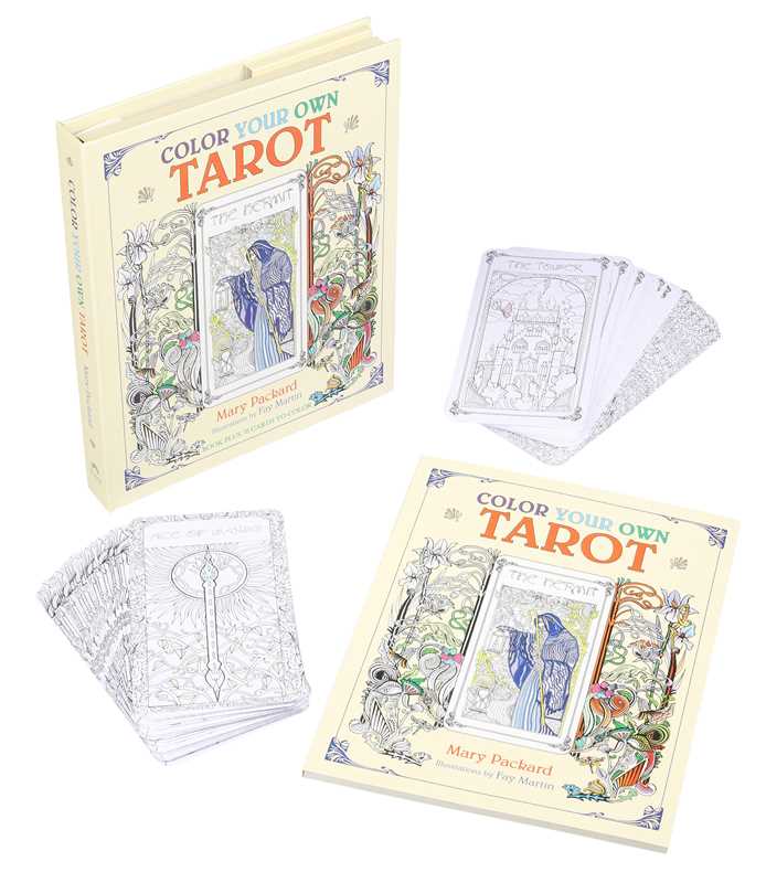 Color Your Own Tarot book and cards on a white background
