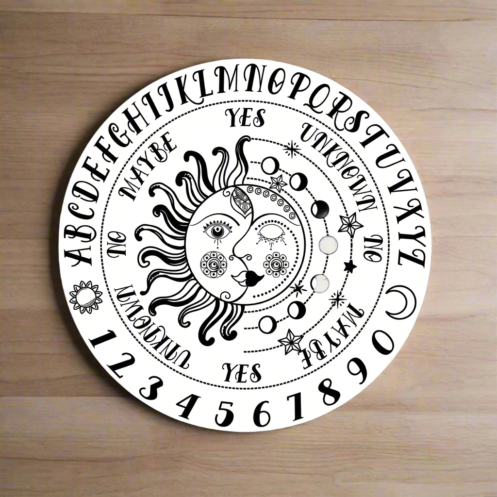 10" Wooden White Celestial Pendulum Board