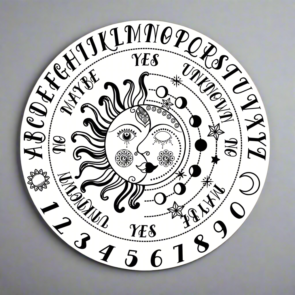 10" Wooden White Celestial Pendulum Board