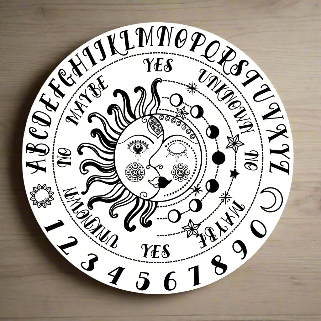 10" Wooden White Celestial Pendulum Board