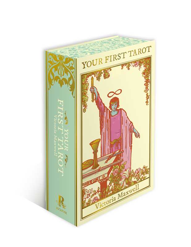 Your First Tarot box with a tarot card design on a white background