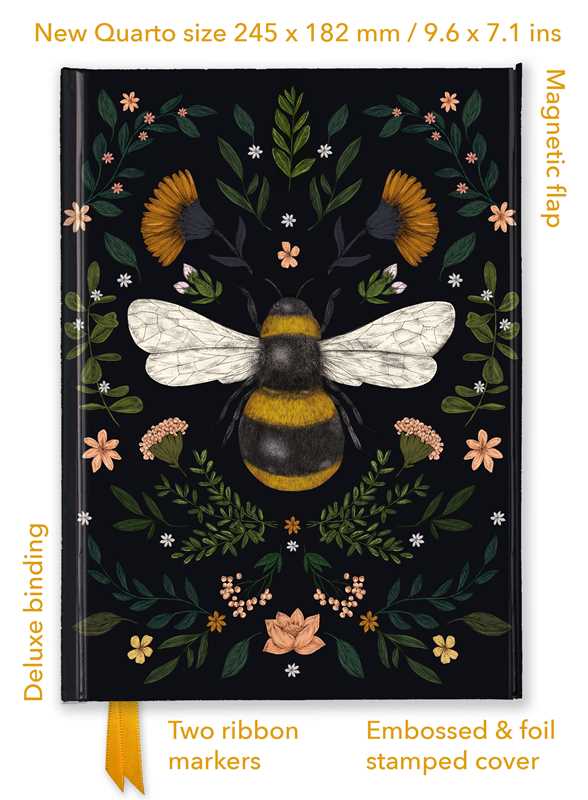 Bee Foiled Quarto Journal by Jade Mosinski