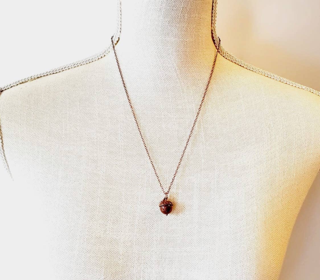Acorn Necklace-Goldstone