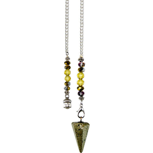 Pyrite Buddha Hexagonal Pendulum