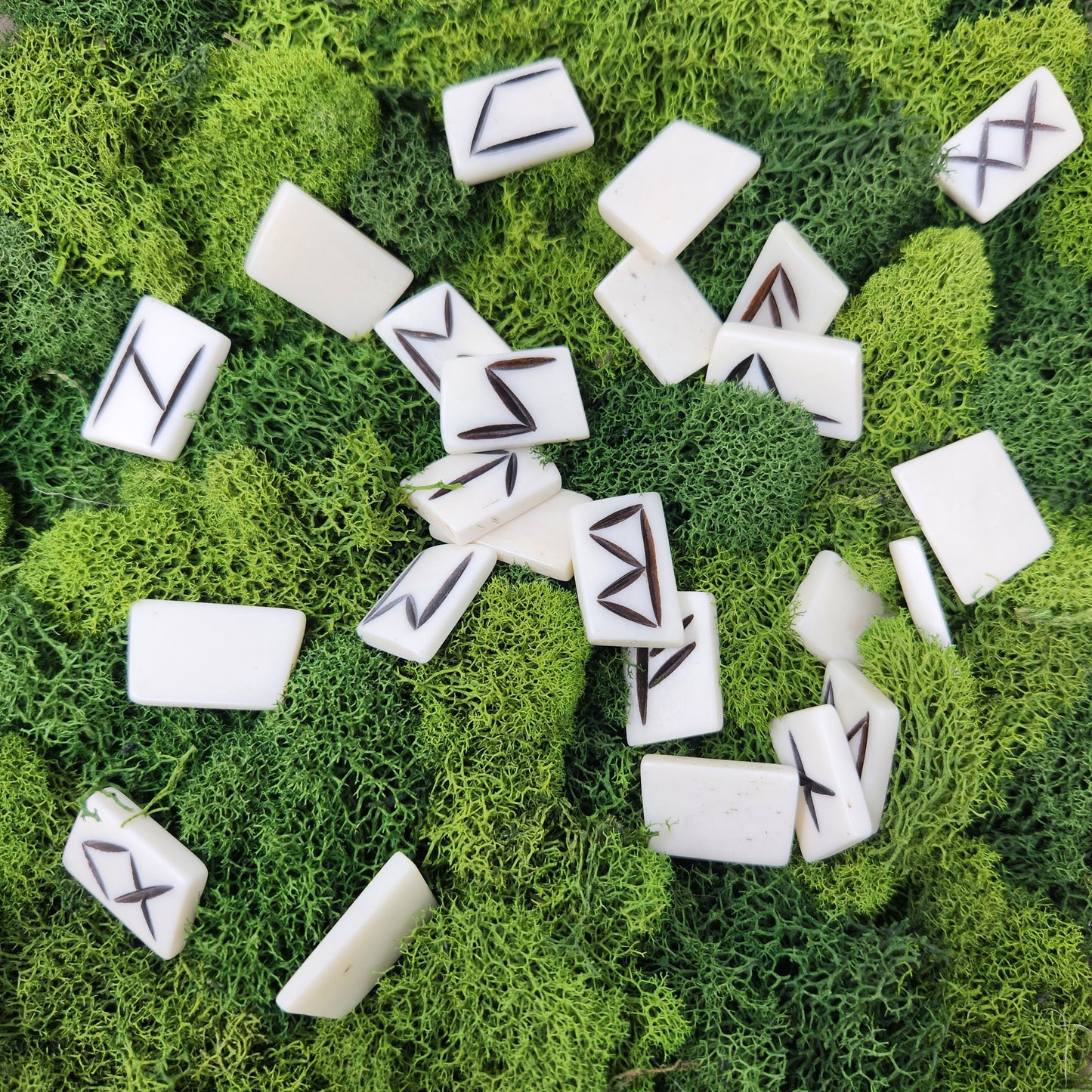 Sacred Bone Rune Set – Handcrafted from Water Buffalo Bone