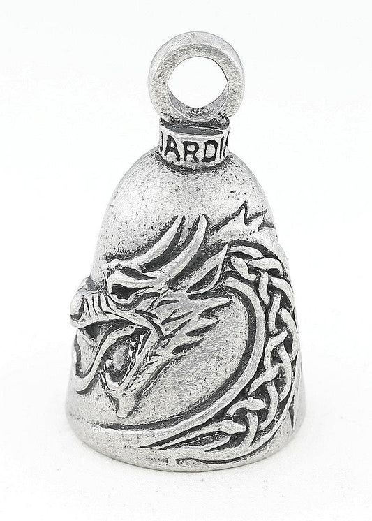 Silver bell with dragon design and 'Gardian' branding on a white background