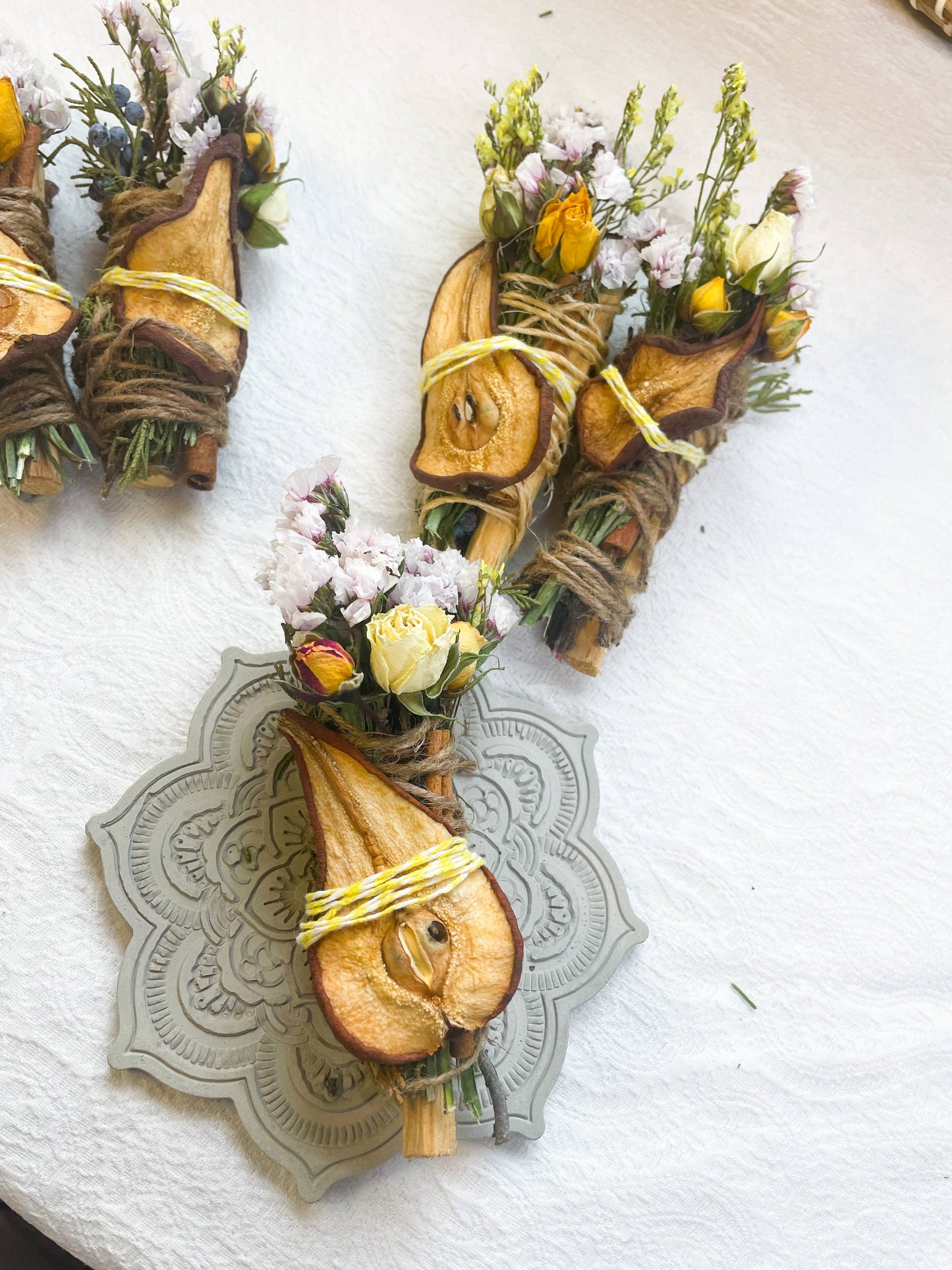 Pear, Palo Santo, Juniper, and Cinnamon Smoke Bundle