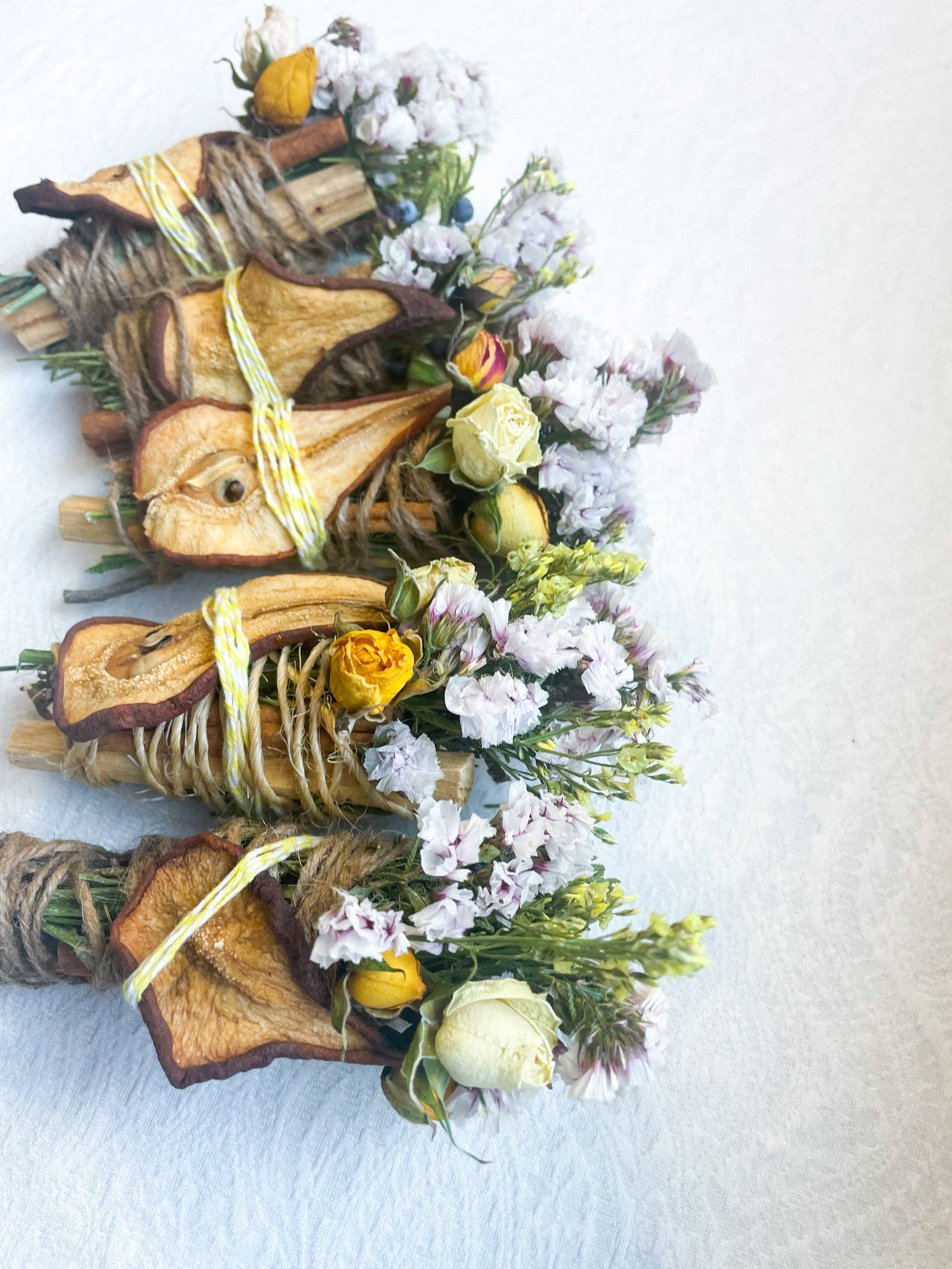 Pear, Palo Santo, Juniper, and Cinnamon Smudge Wand
