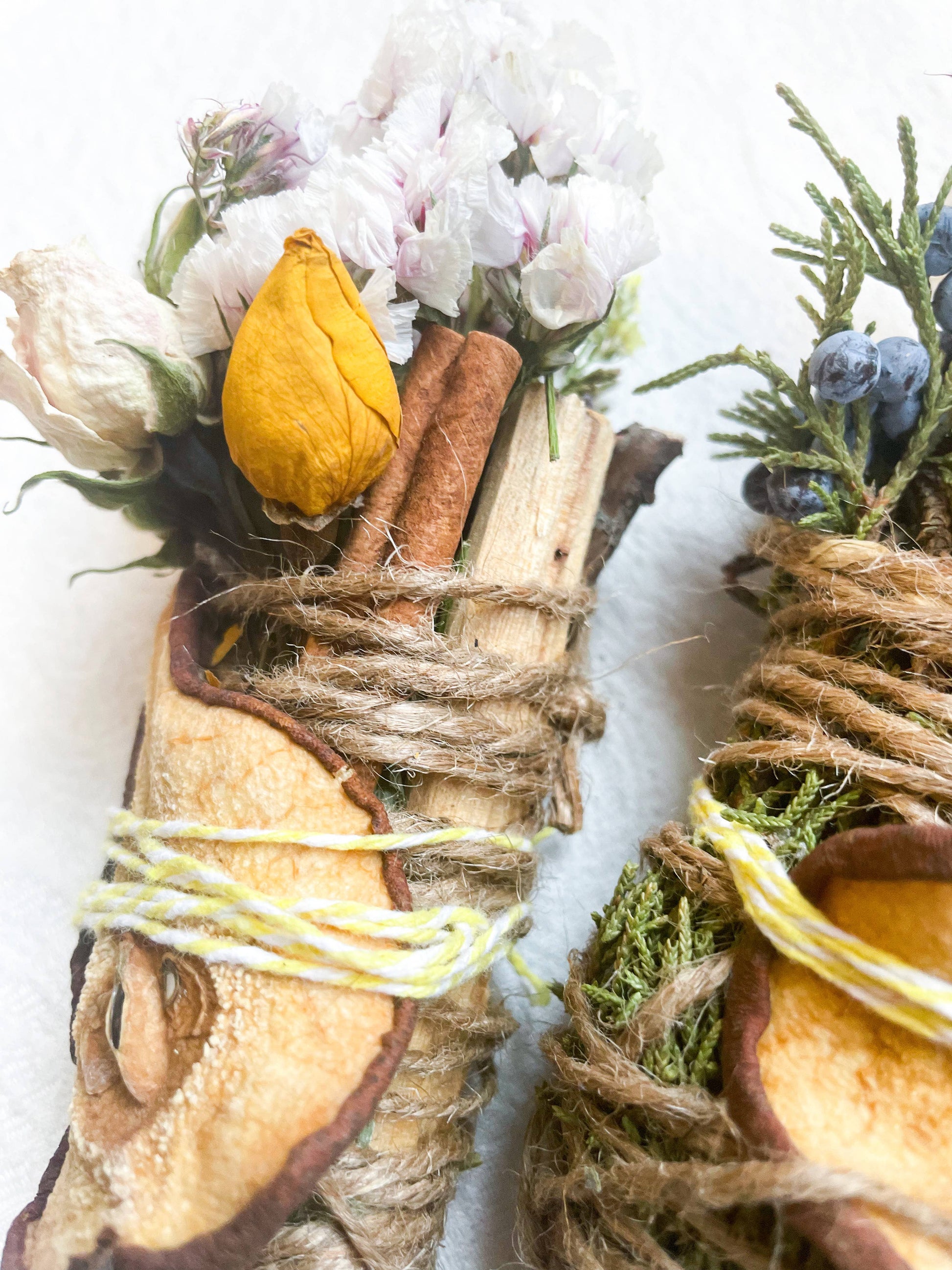 Pear, Palo Santo, Juniper, and Cinnamon Smudge Wand