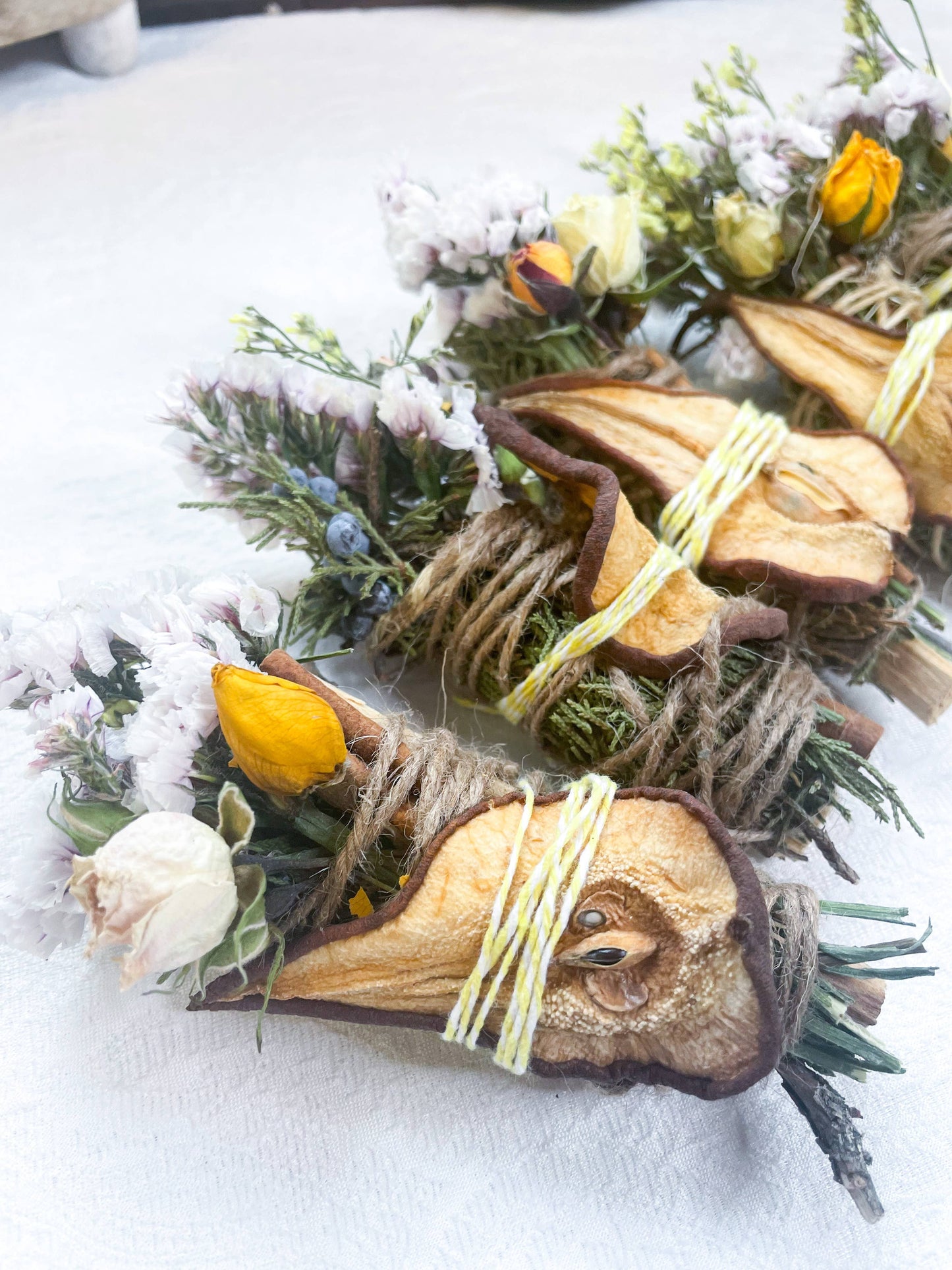 Pear, Palo Santo, Juniper, and Cinnamon Smudge Wand