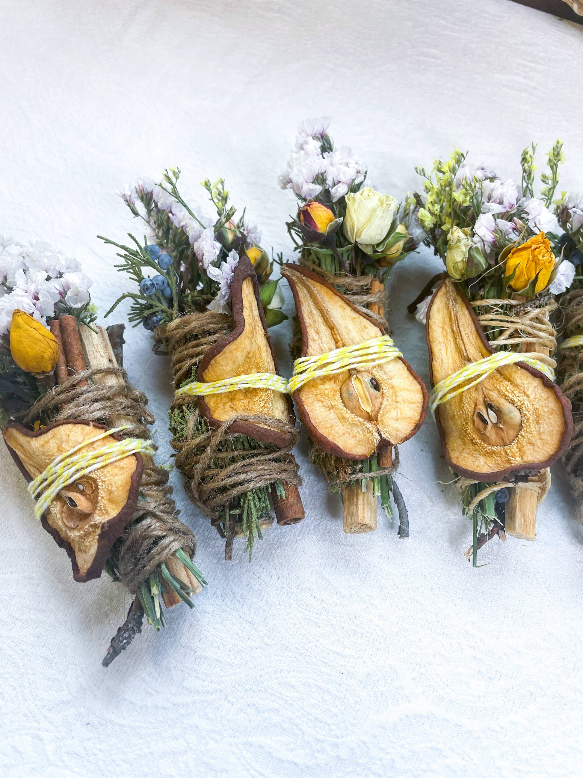Pear, Palo Santo, Juniper, and Cinnamon Smudge Wand
