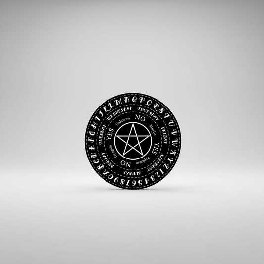 10" Wooden Black Pentacle Pendulum Board