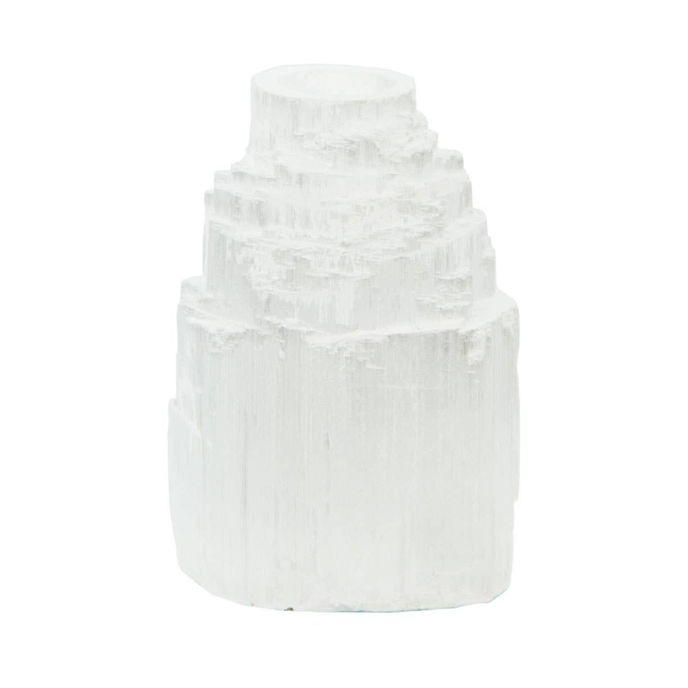 Mini Candle Holder – Iceberg White Selenite