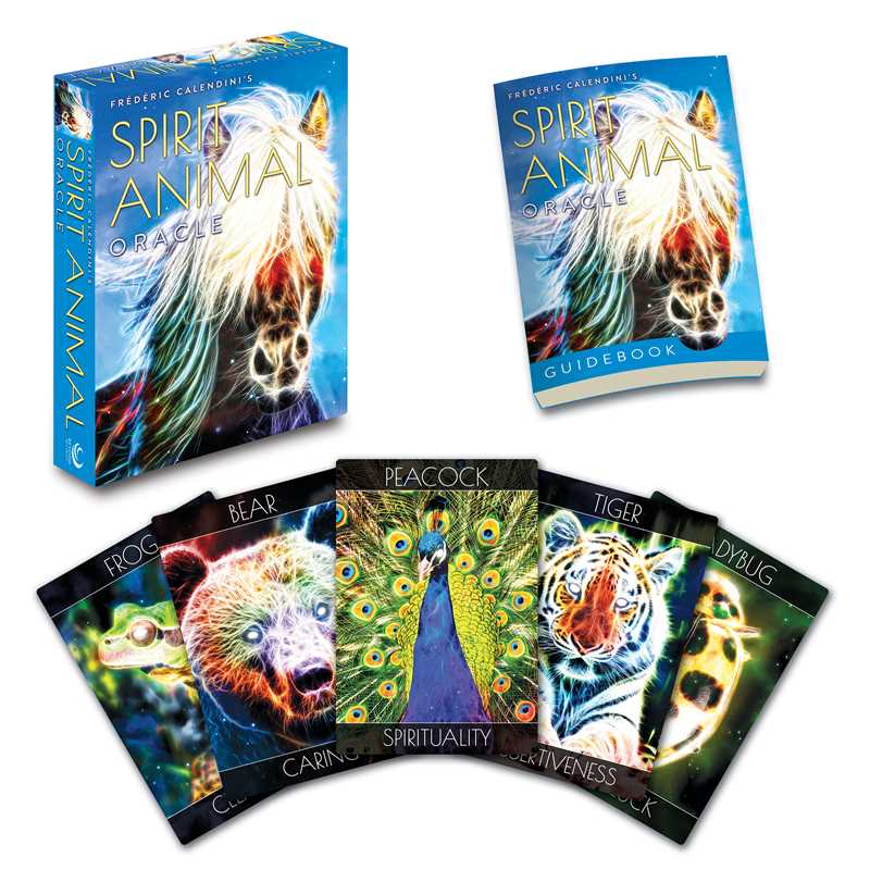 Spirit Animal Oracle cards with packaging and guidebook on a white background