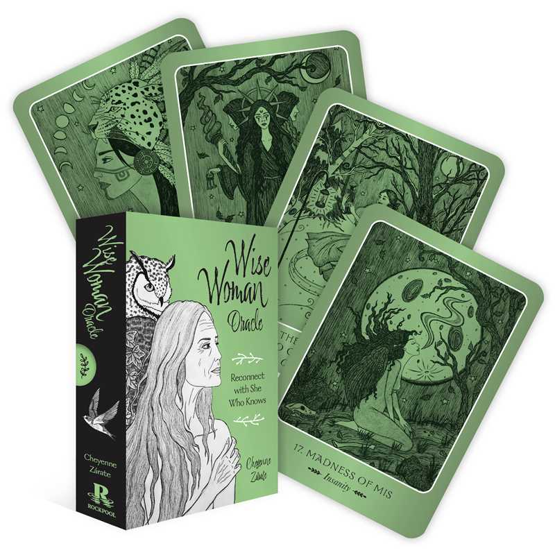 Wise Woman Oracle cards with a box on a white background