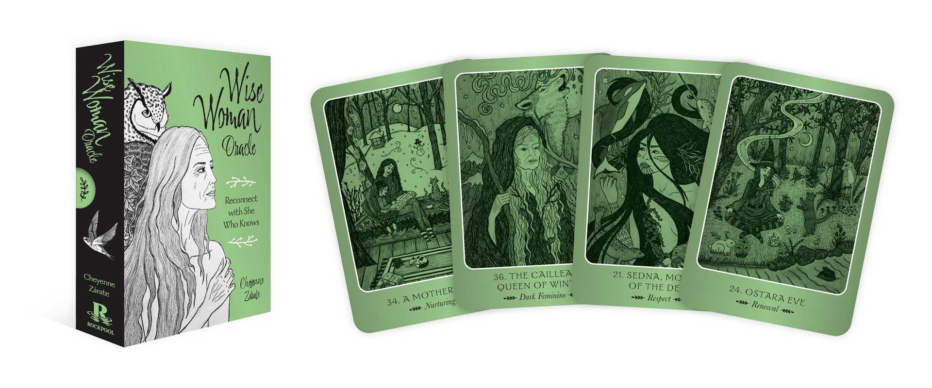 Wise Women Tarot cards with packaging on a white background