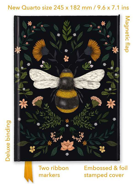 Bee Foiled Quarto Journal by Jade Mosinski