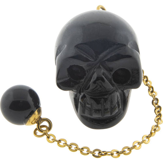 Black Onyx Pendulum Skull