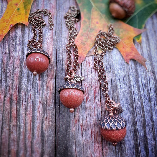 Acorn Necklace-Labradorite