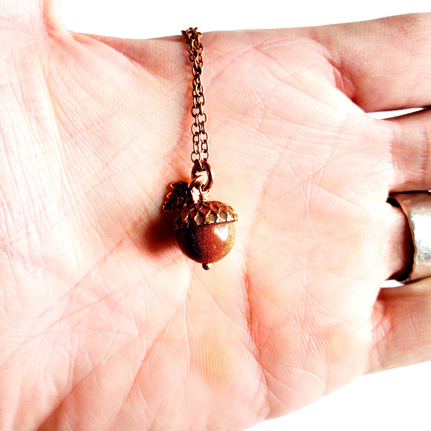 Acorn Necklace-Goldstone