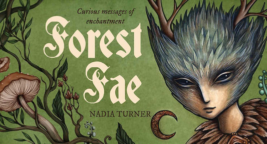 Deck of cards cover of 'Forest Fae' by Nadia Turner with a fantasy character and nature elements.