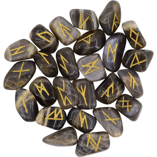 Black Moonstone Rune Set